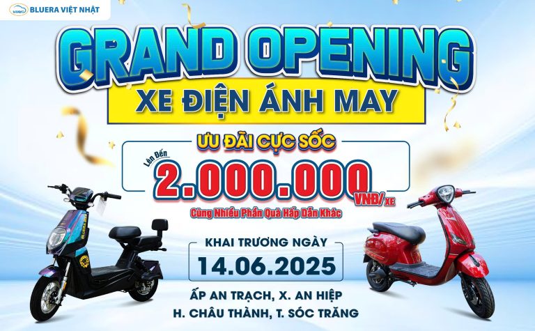 Chính thức khai trương – Cửa hàng Xe điện chính hãng Bluera Việt Nhật Ánh May tại Sóc Trăng