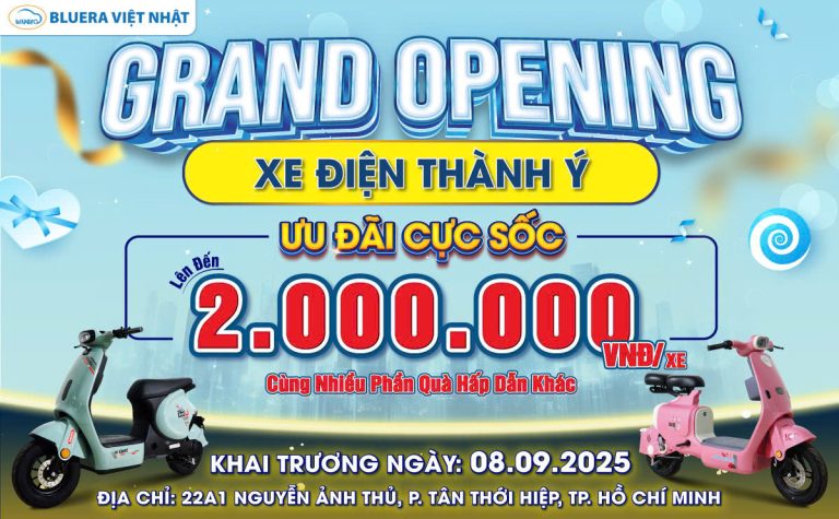 Khai Trương Bùng Nổ: Cửa Hàng Xe Điện Bluera Việt Nhật Chính Hãng Thành Ý Tại TP.HCM