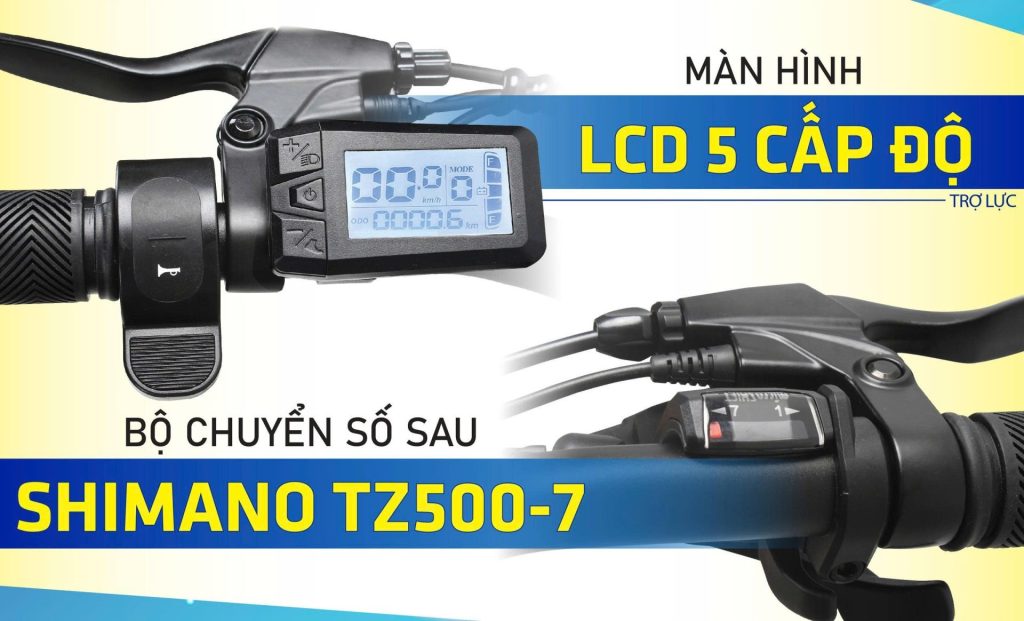 man hinh va bo chuyen doi xe dap