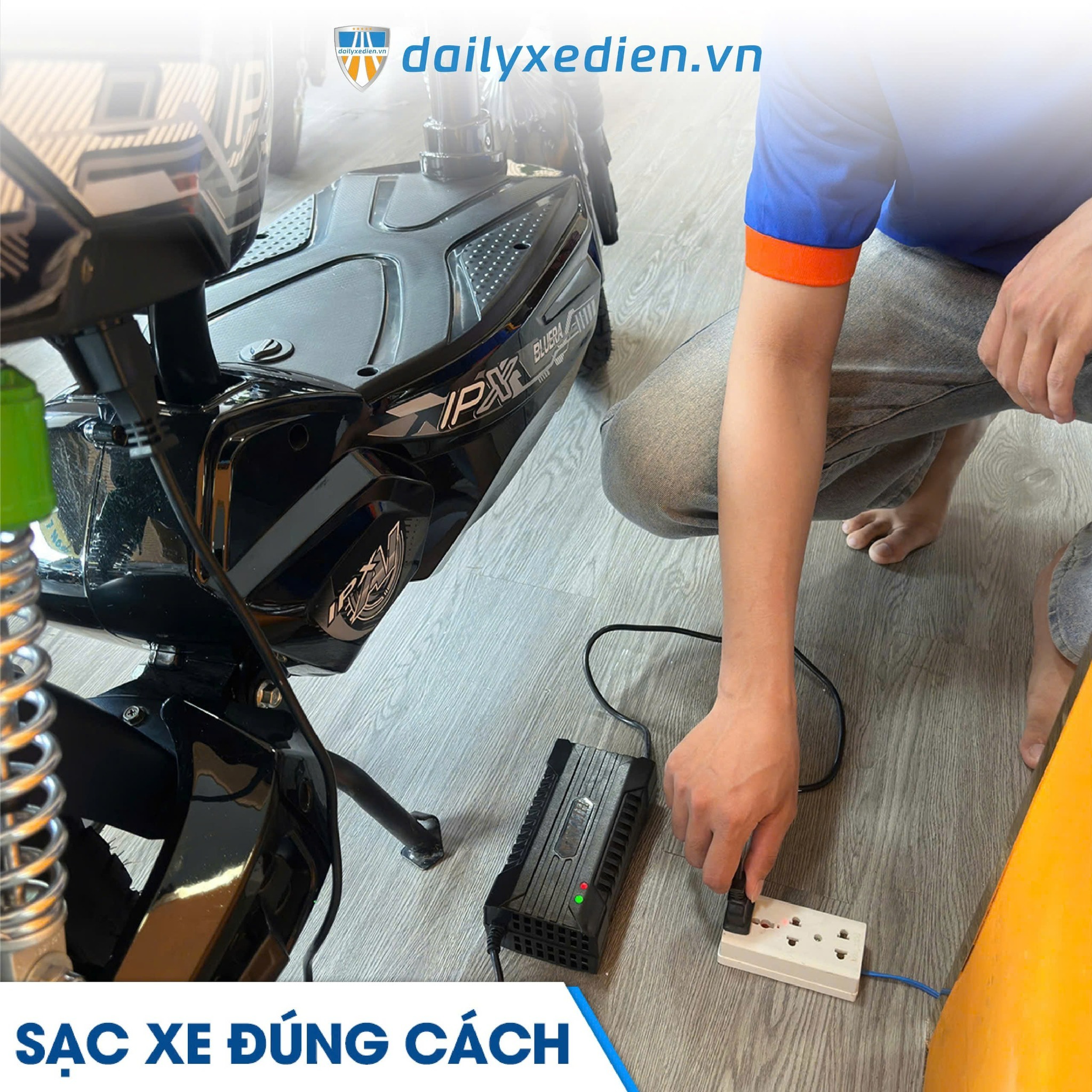 Bạn Đã Biết Cách Sạc Xe Đạp Điện Đúng Kỹ Thuật Để Tránh Chai Pin/Ắc Quy Chưa? 2 Sạc xe đạp điện đúng cách