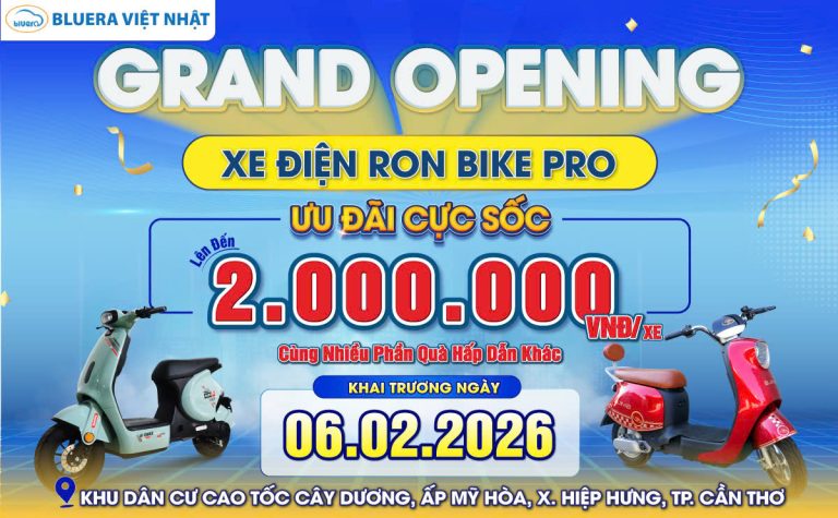 Chính Thức Khai Trương Đại Lý Xe Điện Chính Hãng Bluera Việt Nhật Ron Bike Pro Tại Cần Thơ