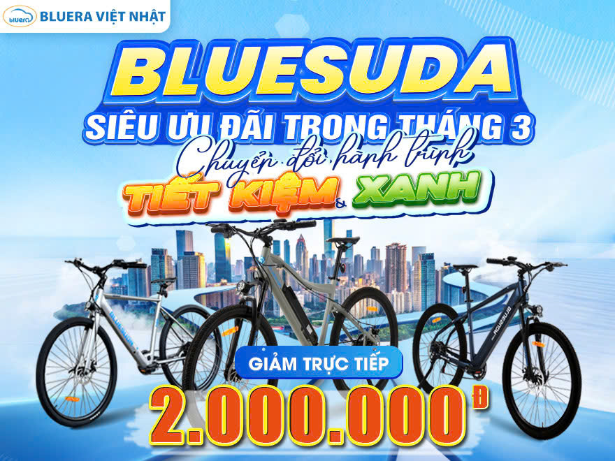 Ưu đãi xe đạp trợ lực Bluera tháng 03/2026