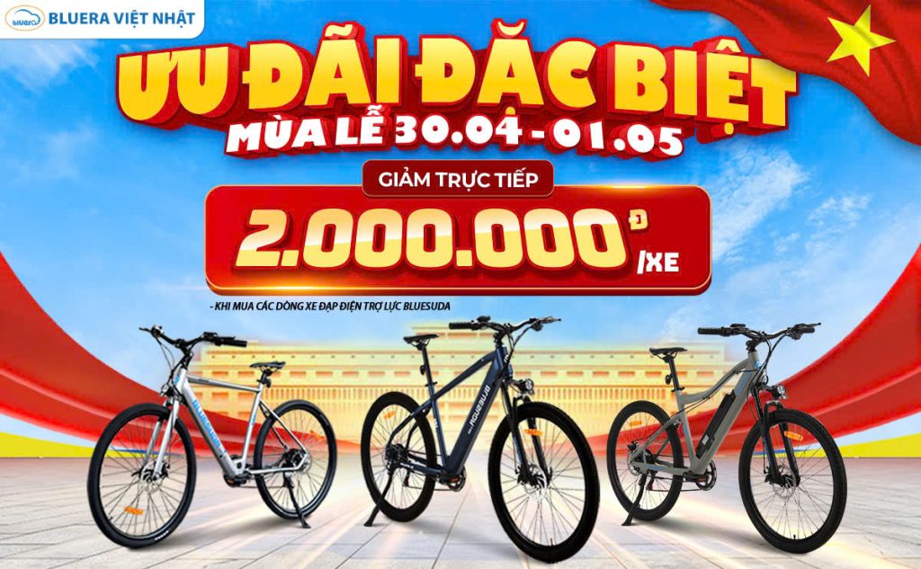 TOUR LỄ 30/04 – 01/05: VI VU 100KM/LẦN SẠC CÙNG XE ĐẠP TRỢ LỰC BLUESUDA 4 Ưu đãi tháng 4, xe đạp trợ lực Bluesuda