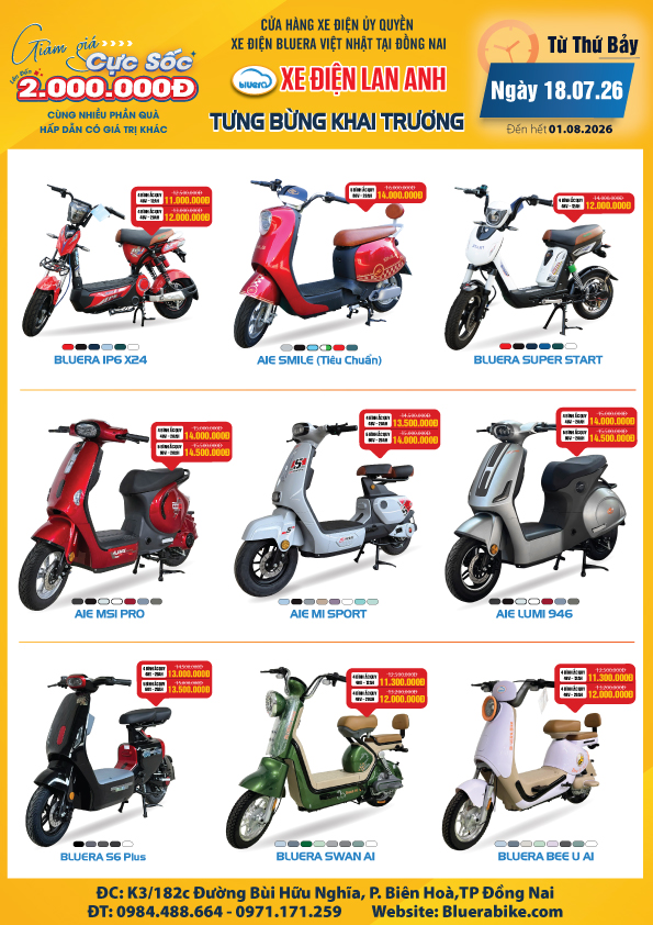 Bluera Việt Nhật Lan Anh Chuẩn Bị Khai Trương Tại Biên Hòa, Đồng Nai